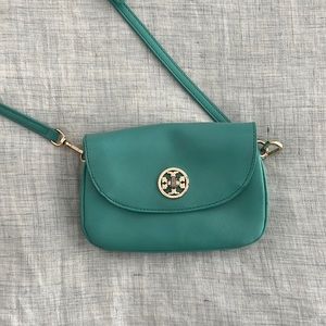 Tory Burch teal crossbody